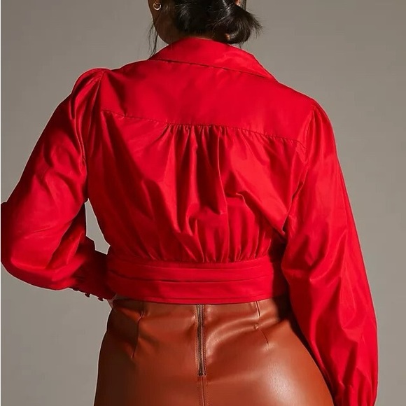 NWOT Maeve Poplin Bow Blouse - Anthropologie - Picture 3 of 10